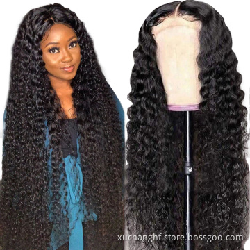 13*4 Lace Front Natural Human Virgin Hair Water Wave Wigs Full Cuticle Aligned Unprocessed Indian Virgin Hair Extensions Wigs